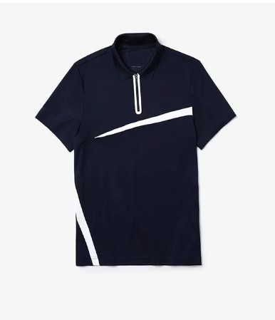 NAVY WHITE TIPPING POLO