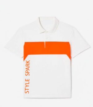 WHITE ORANGE POLO