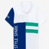 WHITE & NAVY POLO