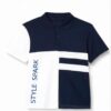WHITE & NAVY POLO