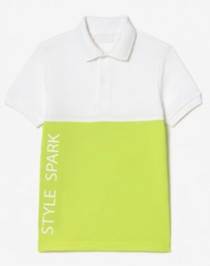 WHITE,LIME POLO