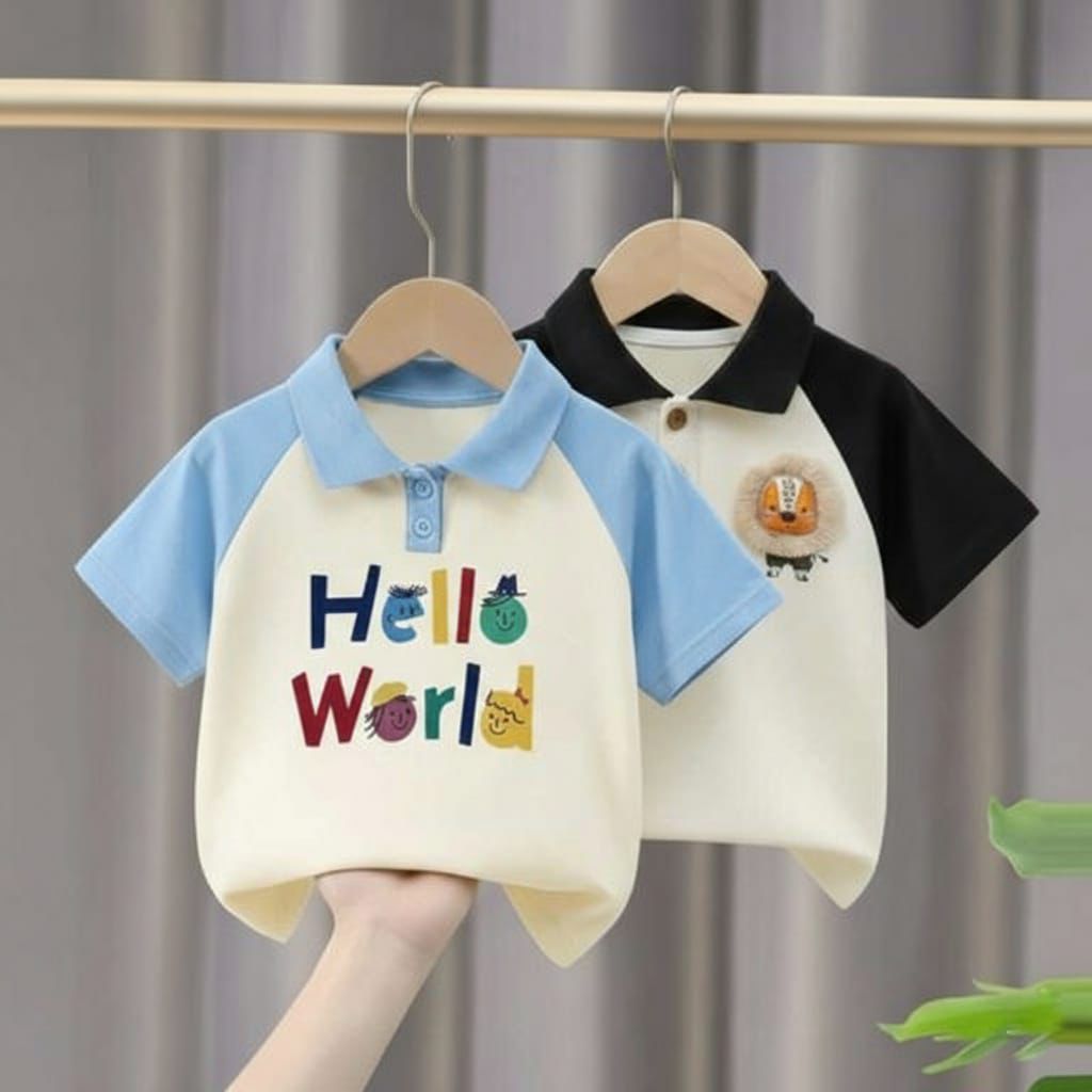 Stylish Cotton Kids Polo 2 Pcs Combo for Boys- SSKC-501