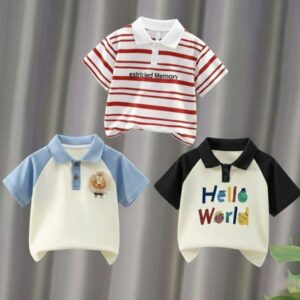 Stylish Cotton Kids Polo 3 Pcs Combo for Boys- SSKC-601