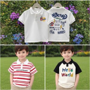 Stylish Cotton Kids Polo 3 Pcs Combo for Boys- SSKC-605