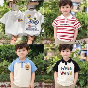 Stylish Cotton Kids Polo 4 Pcs Combo for Boys- SSKC-701