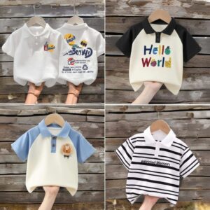 Stylish Cotton Kids Polo 4 Pcs Combo for Boys- SSKC-704