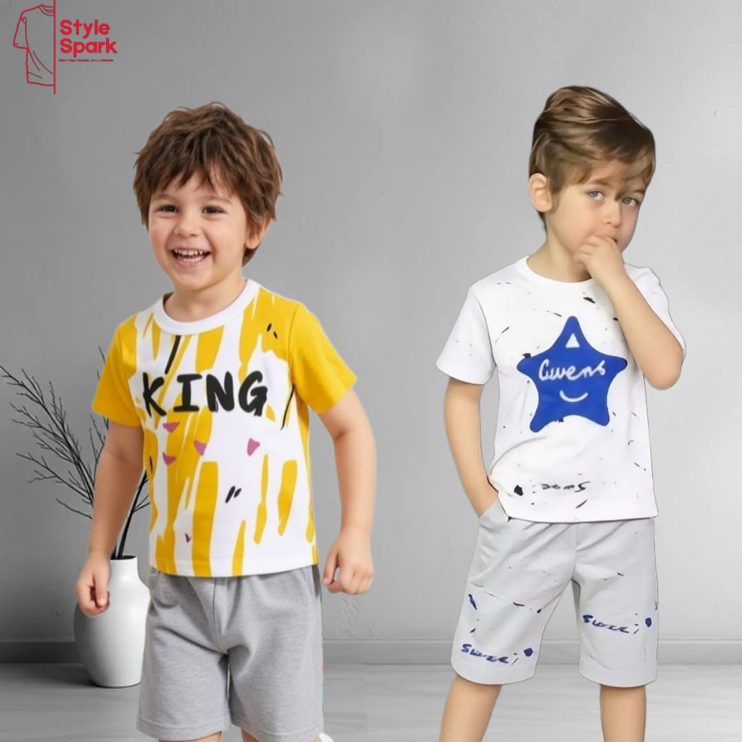 Stylish Cotton Kids Polo 2 Pcs Combo for Boys- SSKC-509