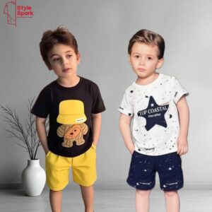 Stylish Cotton Kids Polo 2 Pcs Combo for Boys- SSKC-510