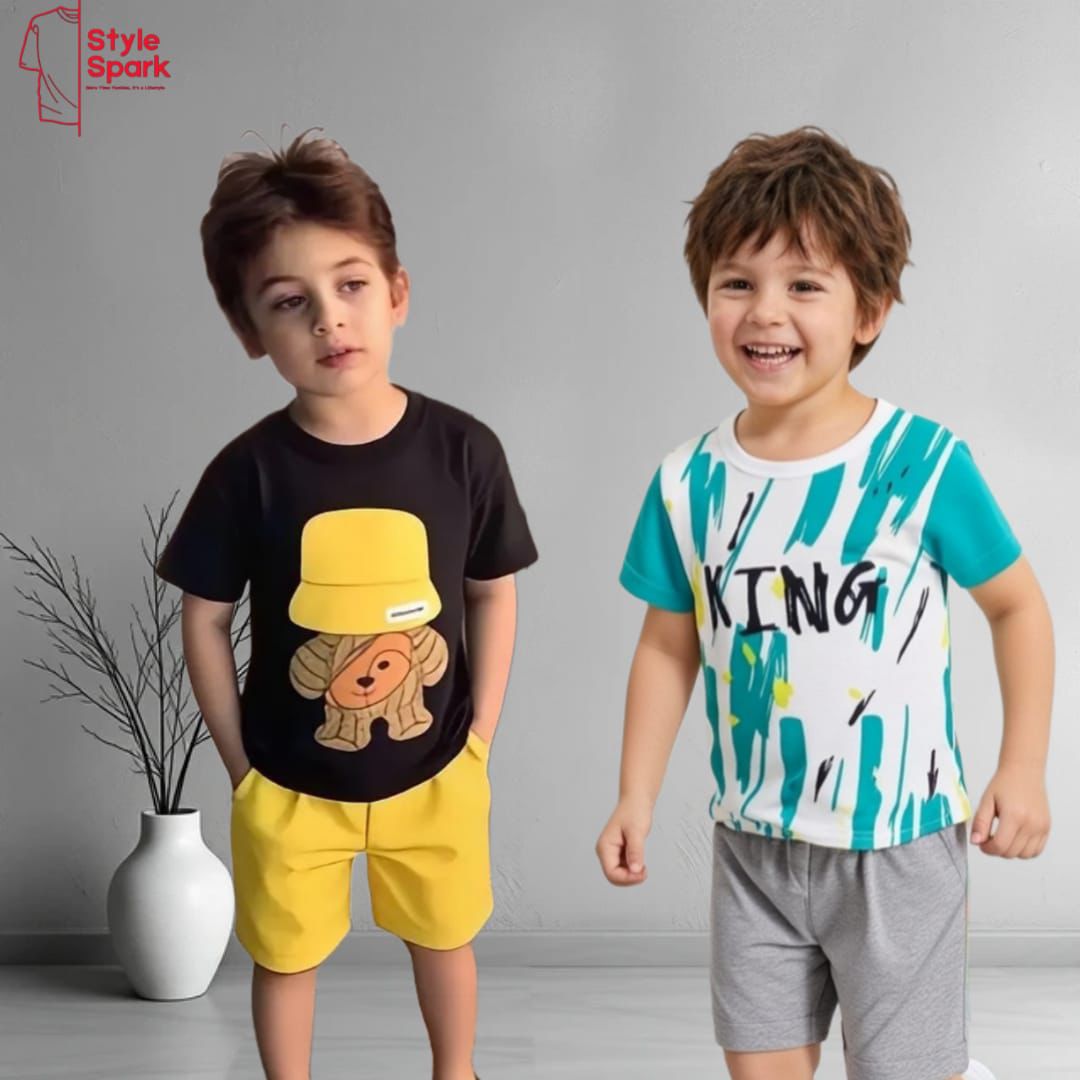 Stylish Cotton Kids Polo 2 Pcs Combo for Boys- SSKC-514