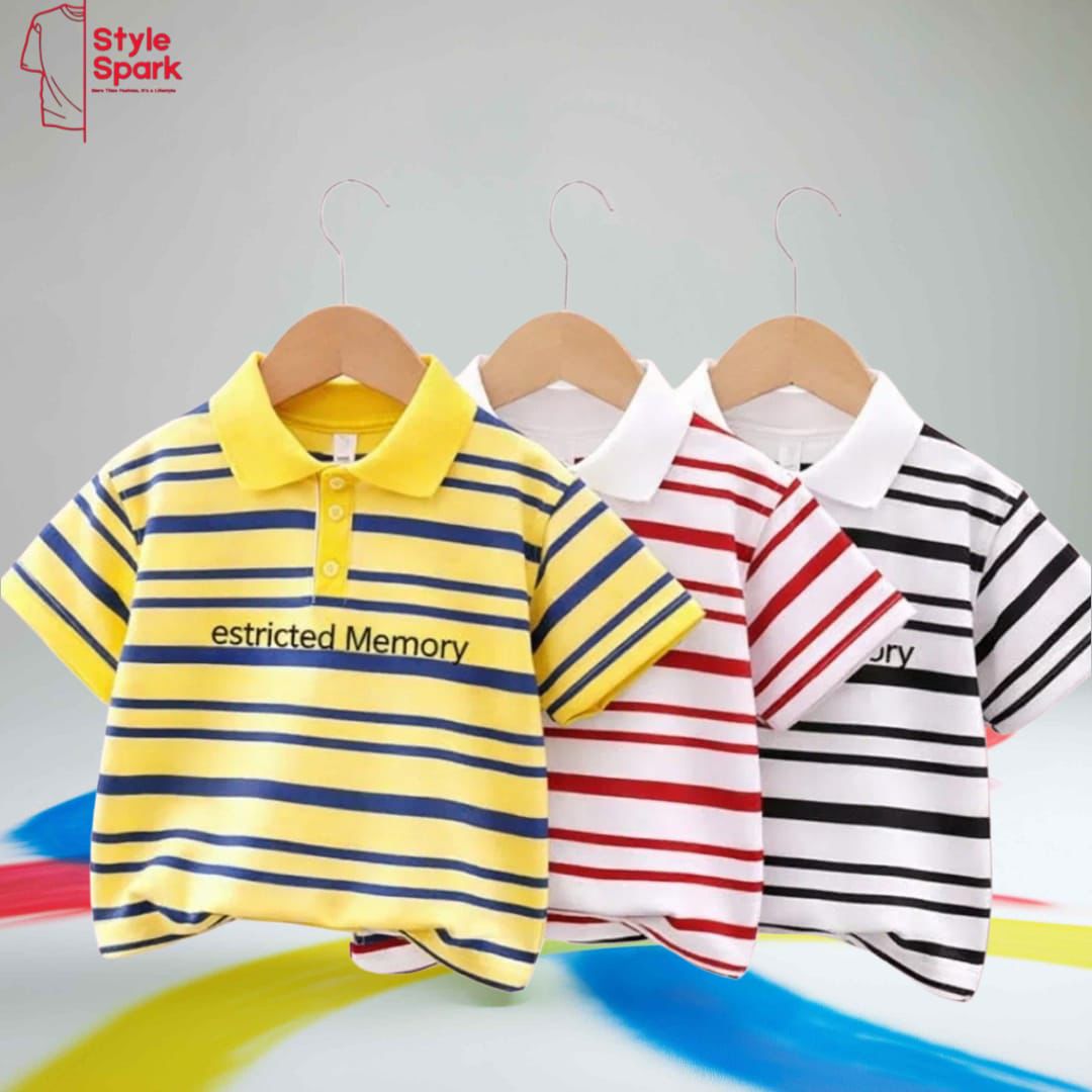 Stylish Cotton Kids Polo 3 Pcs Combo for Boys- SSKC-611