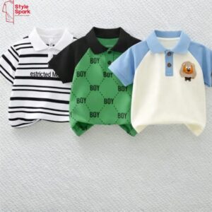 Stylish Cotton Kids Polo 3 Pcs Combo for Boys- SSKC-612