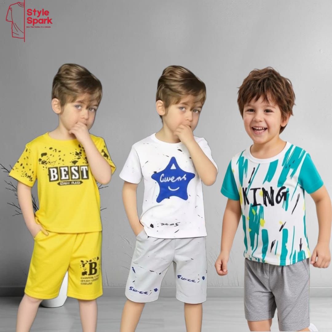 Stylish Cotton Kids Polo 3 Pcs Combo for Boys- SSKC-615