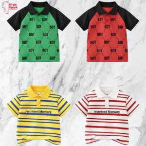 Stylish Cotton Kids Polo 4 Pcs Combo for Boys- SSKC-401