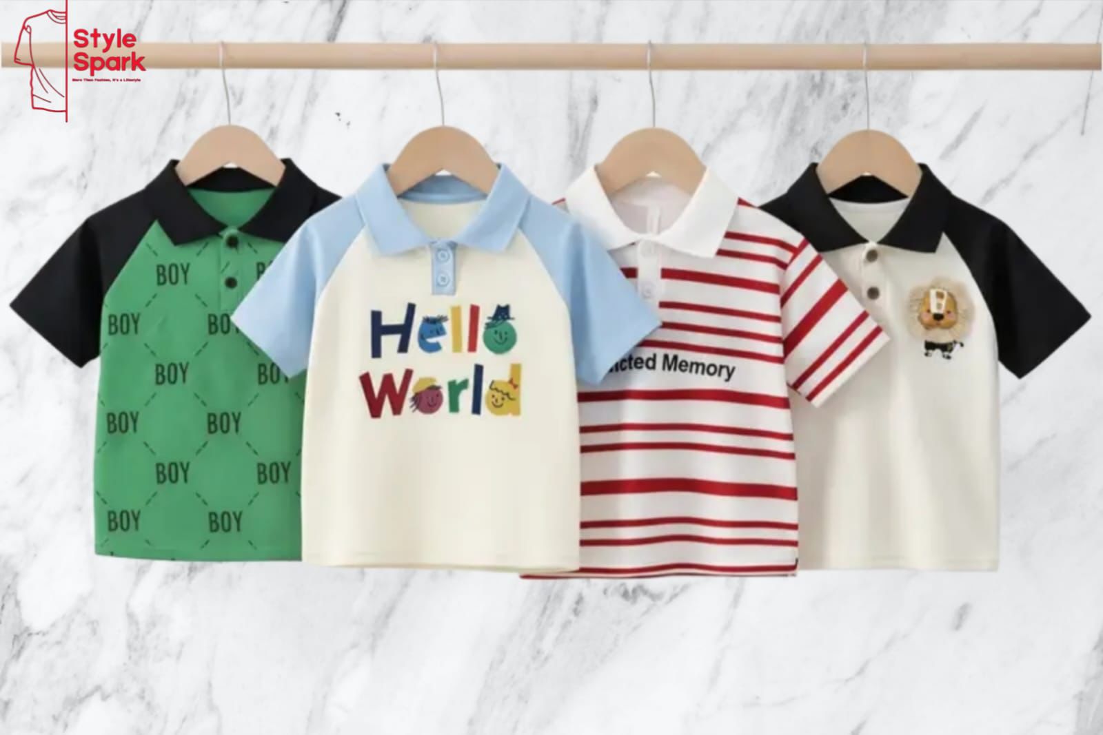 Stylish Cotton Kids Polo 4 Pcs Combo for Boys- SSKC-403