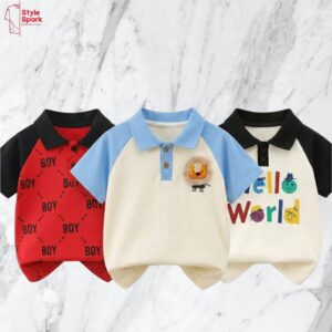 Stylish Cotton Kids Polo 3 Pcs Combo for Boys- SSKC-609